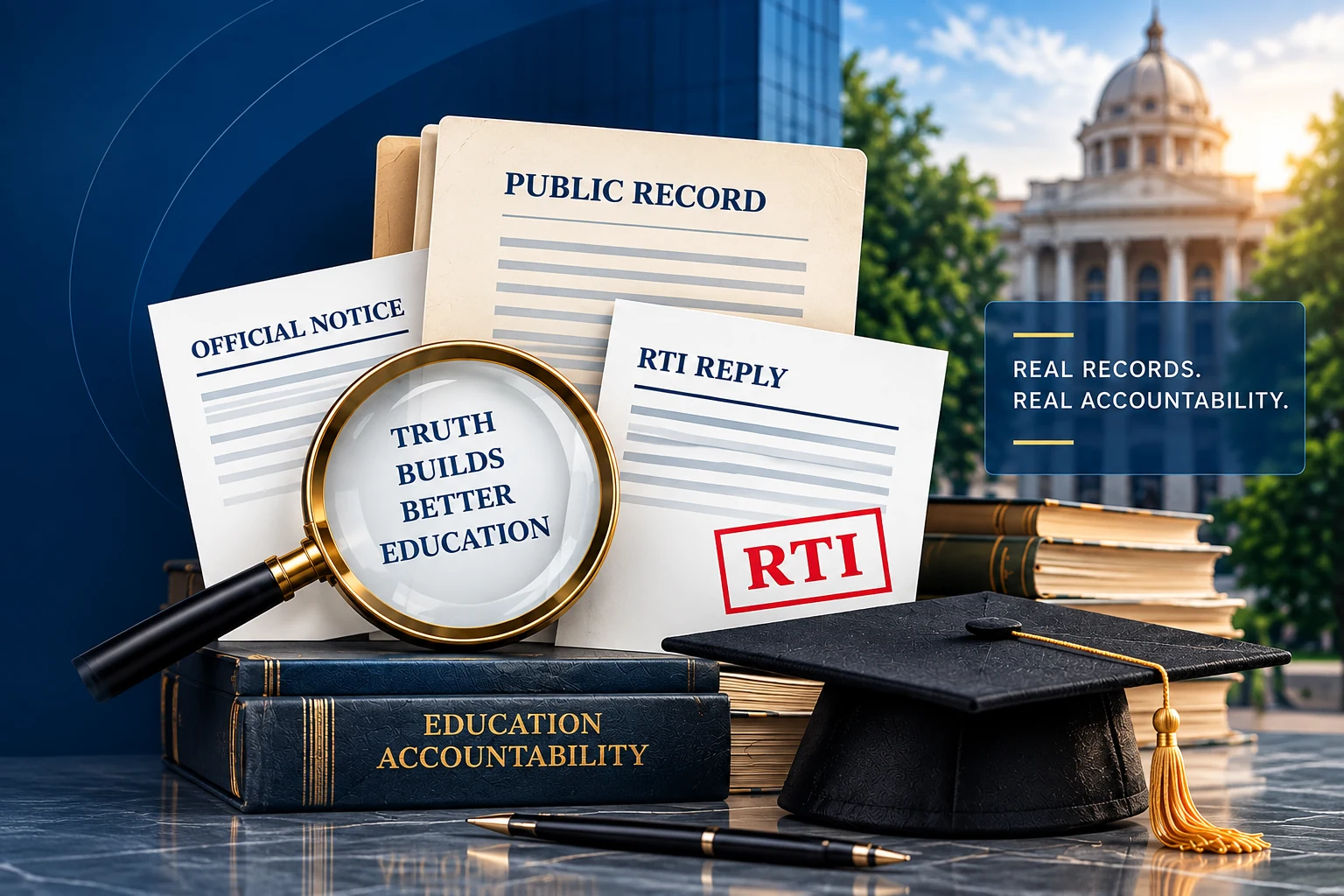 Public records, official notices and RTI replies. Truth builds better education. Real records. Real accountability.