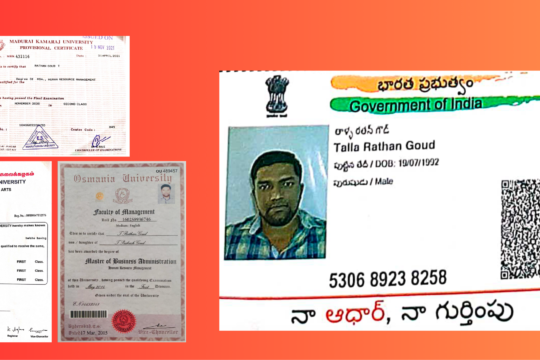 Rathan Goud Fake Degree