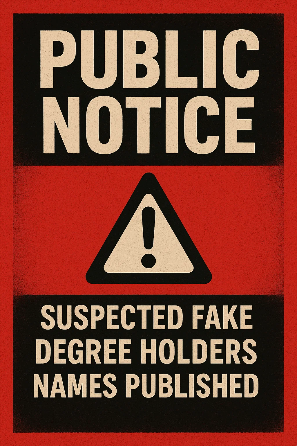 Be alert fake degree